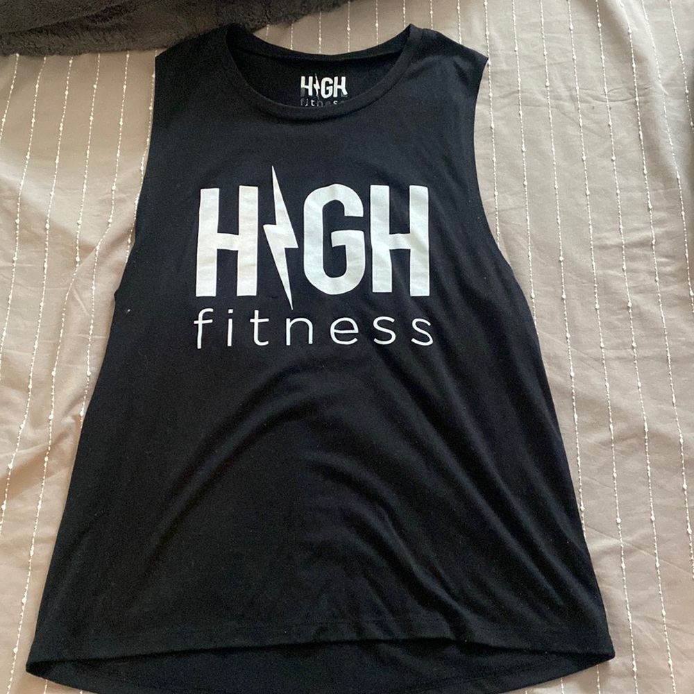 High fitness hi-low muscle tank